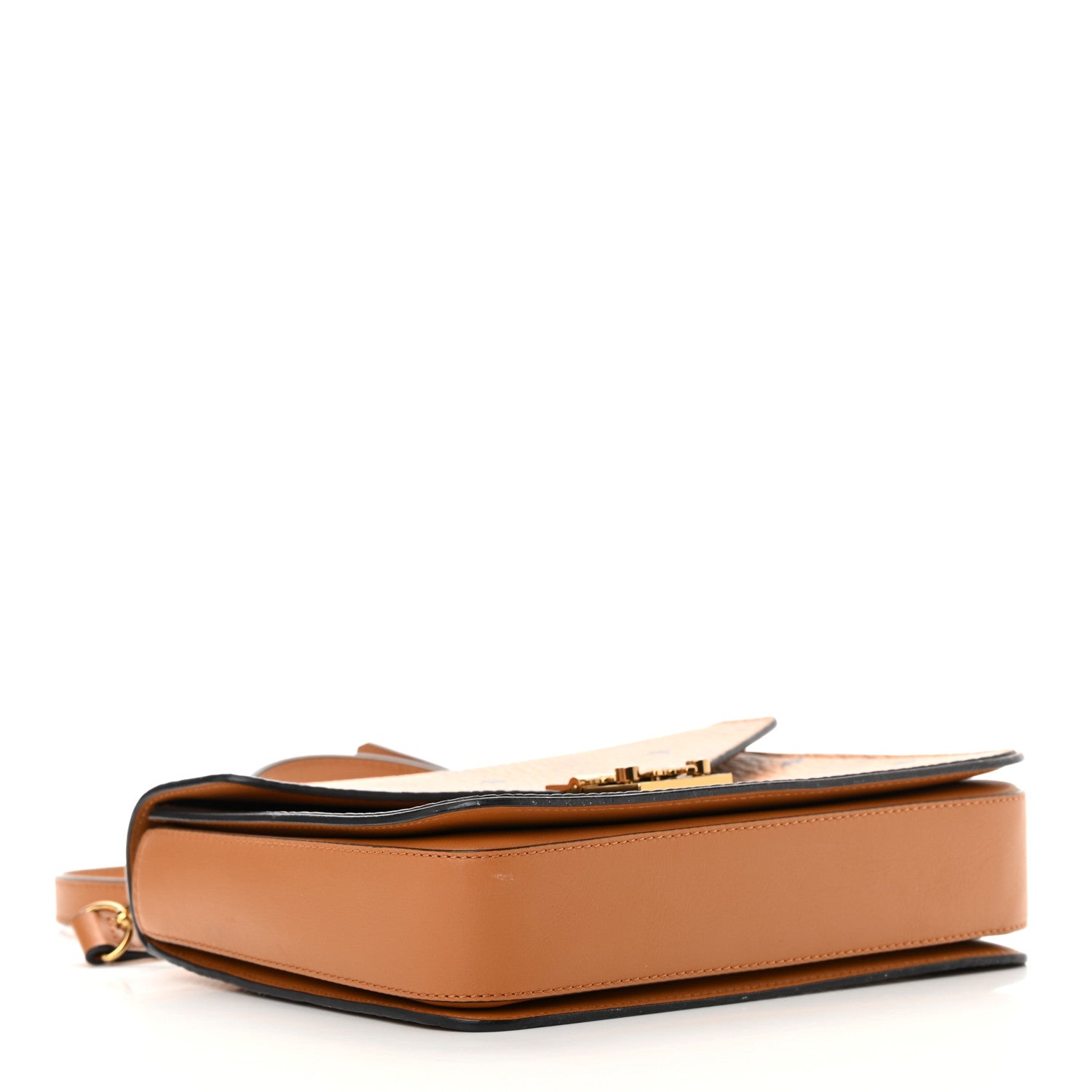 MCM Visetos Medium Patricia Satchel Cognac 4 of 14