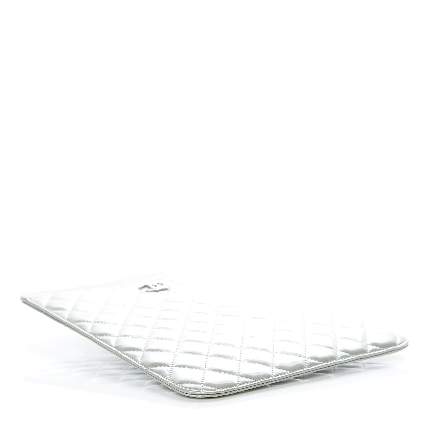 Patent Quilted Brilliant iPad Case Grey