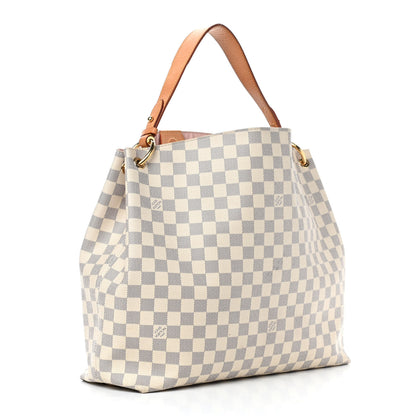 Louis Vuitton Damier Azur Graceful MM Rose Ballerine 2 of 14