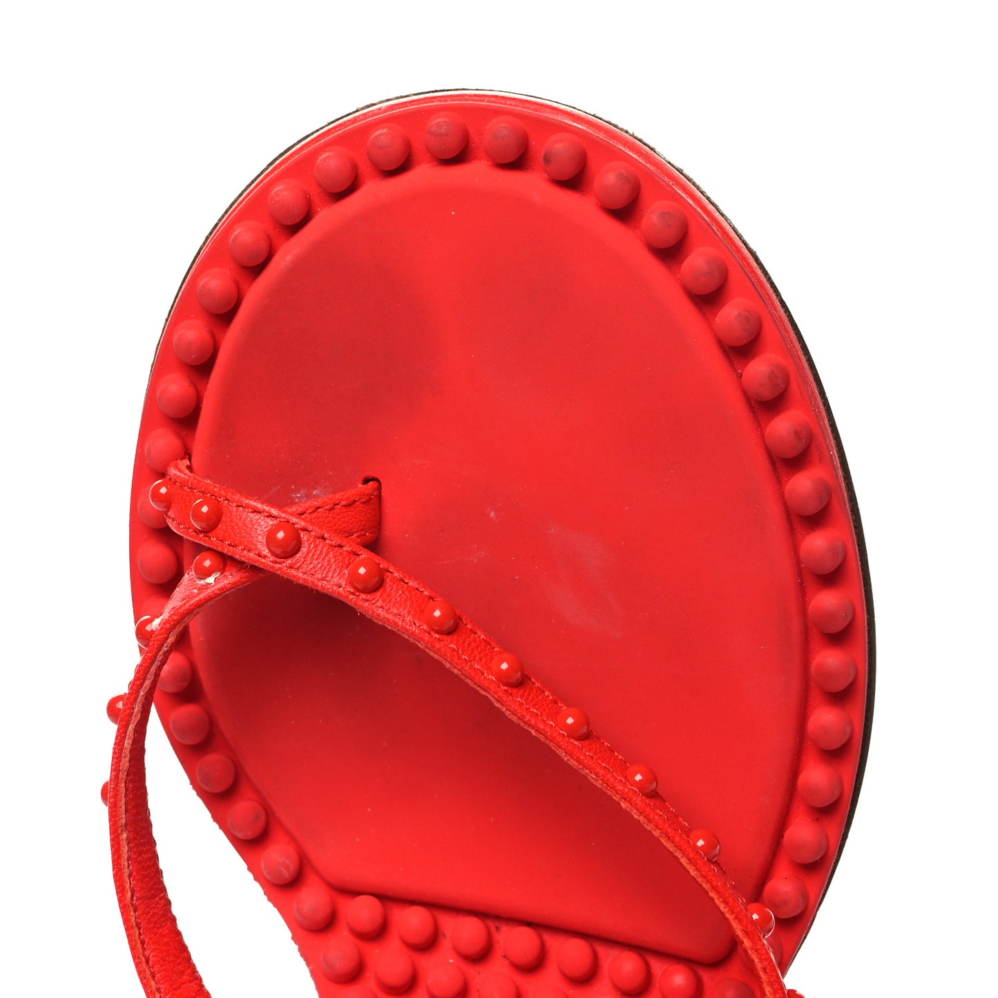 Lambskin Studded Multi Strap 90mm Sandals 37 Tomato