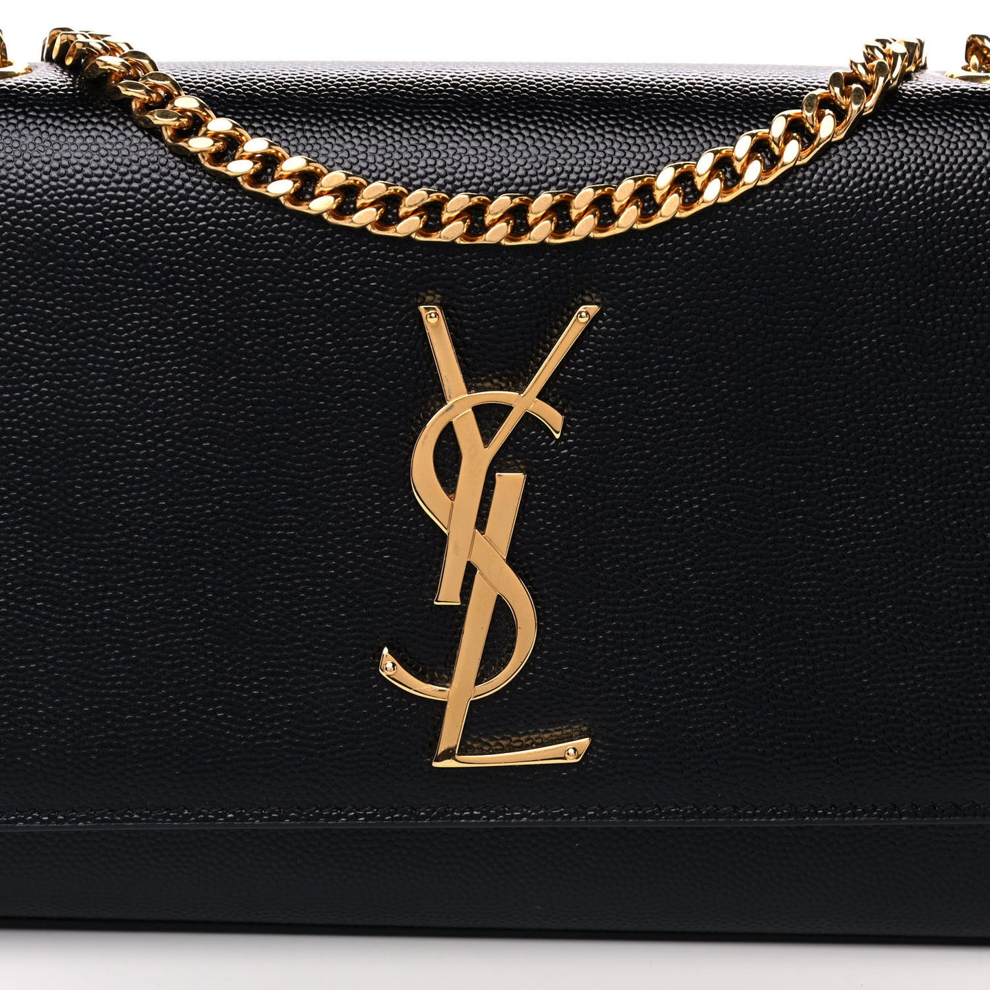 Grain De Poudre Medium Classic Monogram Kate Satchel Black