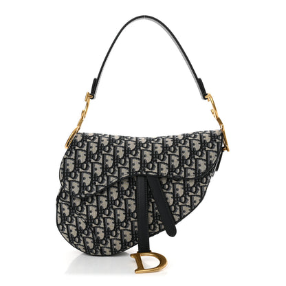 Christian Dior Oblique Saddle Bag Blue 1 of 11