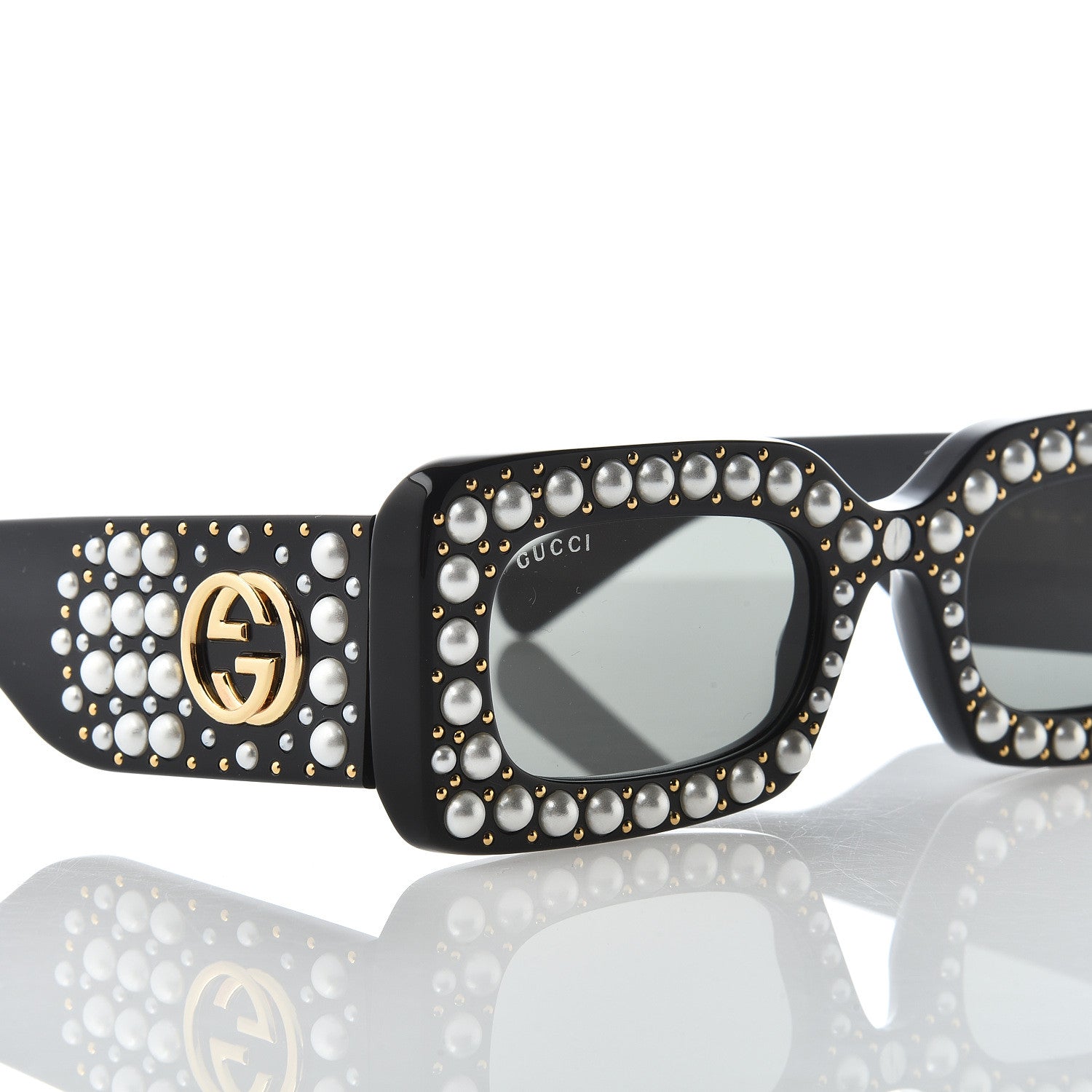 Gucci Pearl Hollywood Forever Sunglasses GG0146S Black 7 of 9