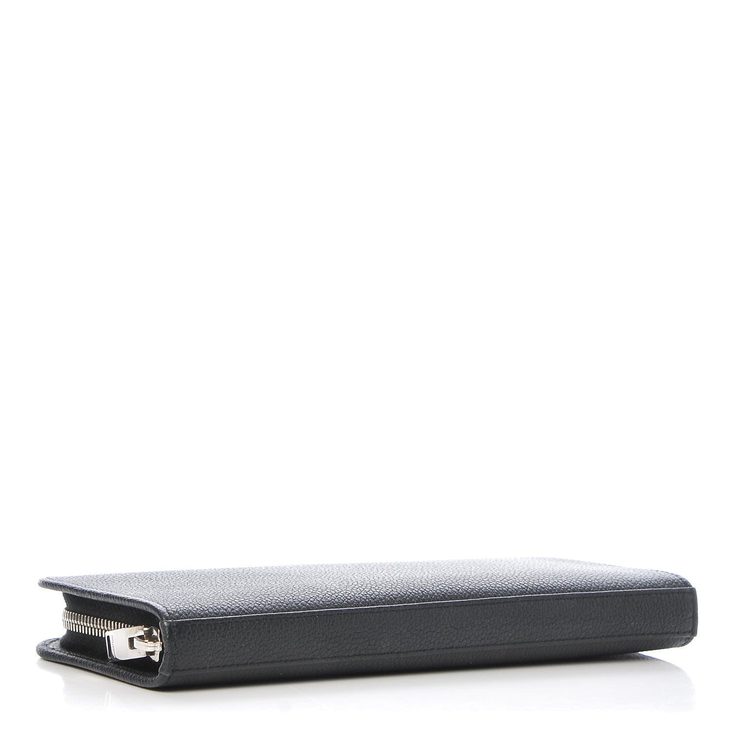 Saint Laurent Grained Calfskin Classic Zip Around Continental Wallet Black 4 of 7