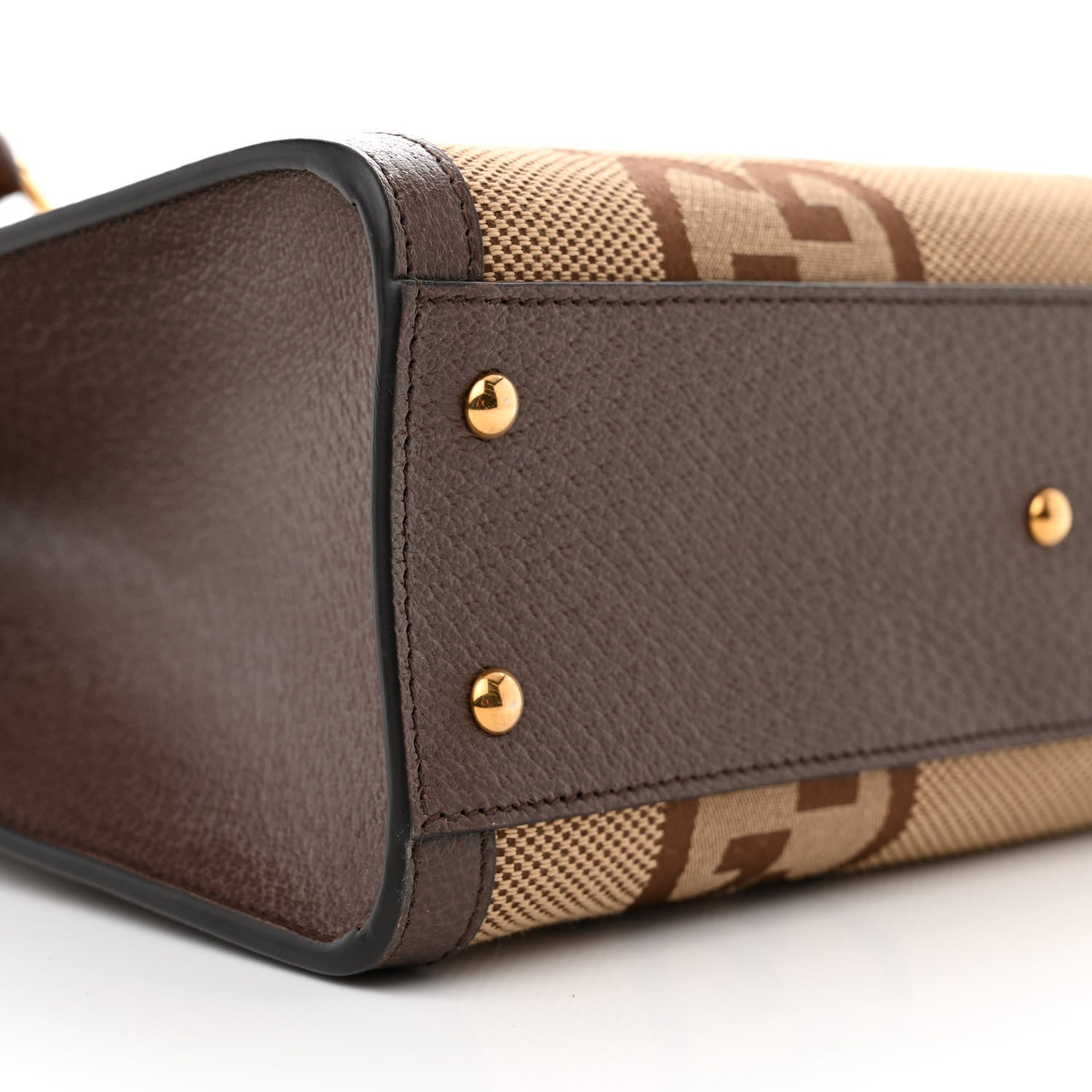 Gucci Monogram Jumbo GG Textured Dollar Calfskin Small Diana Tote Bag Camel Ebony New Acero Pomegranate Red 8 of 9