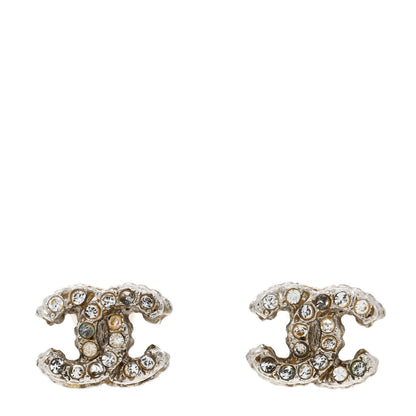 Chanel Crystal Mini CC Earrings Silver 1 of 5