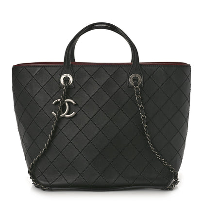 Chanel Calfskin Stitched Medium Shopping Tote Black 1 of 9