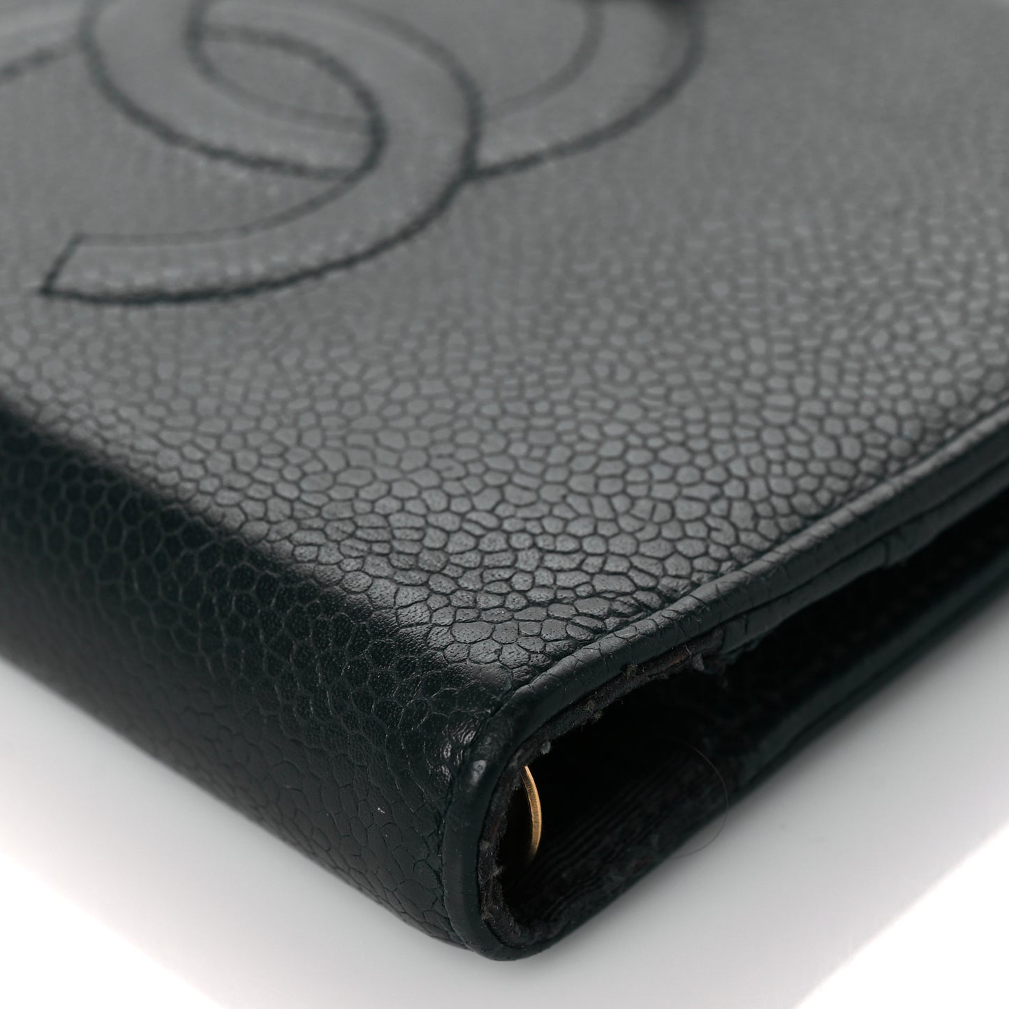 Caviar CC Small Ring Agenda Planner Dark Green