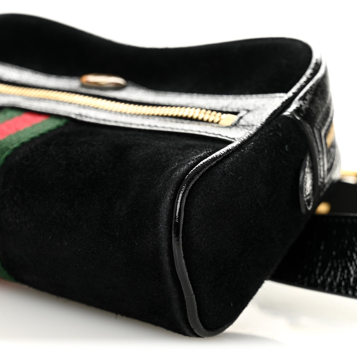 Gucci Suede Small Ophidia Belt Bag 85 34 Black 10 of 10