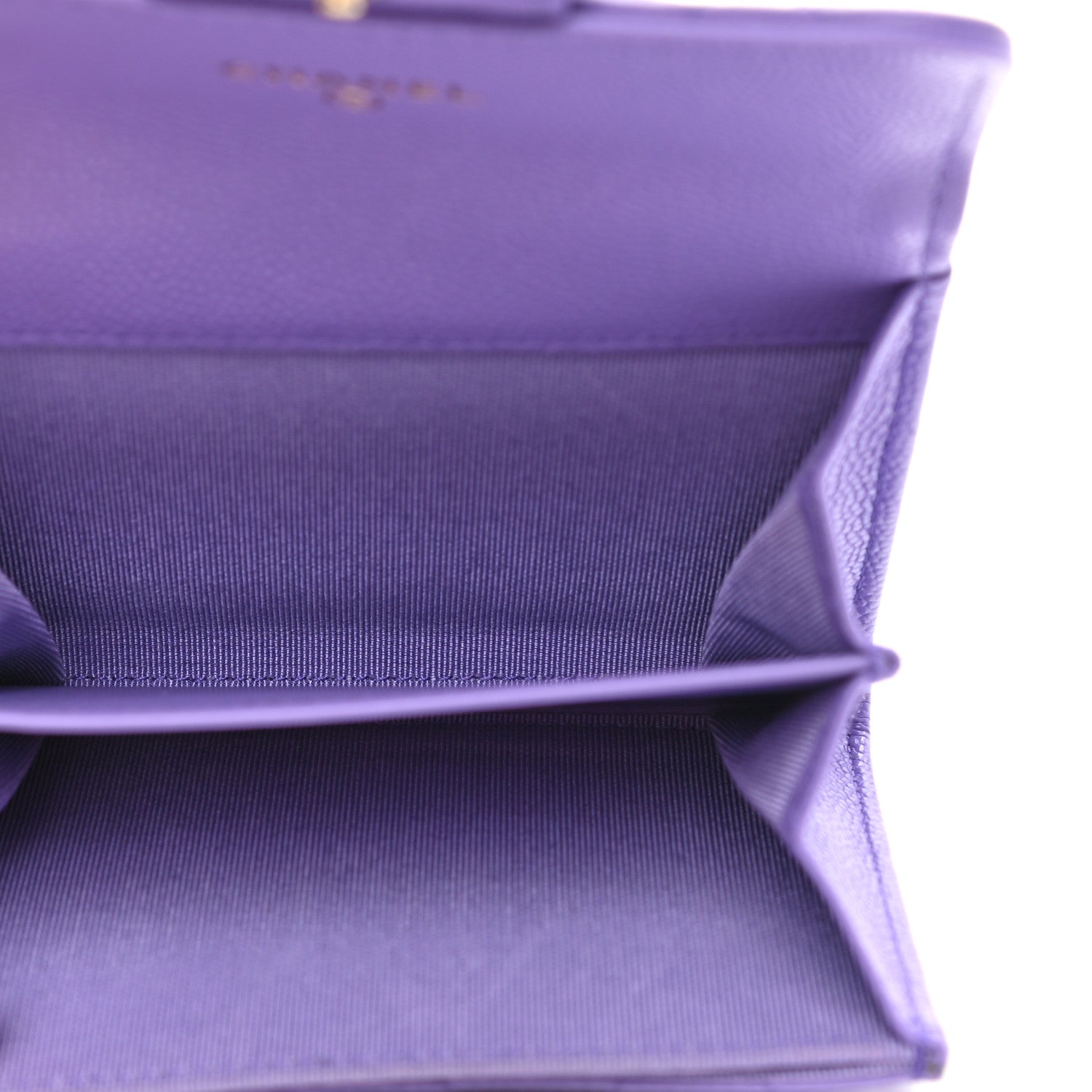 Chanel Caviar Quilted Flap Card Holder Wallet Purple 5 of 9