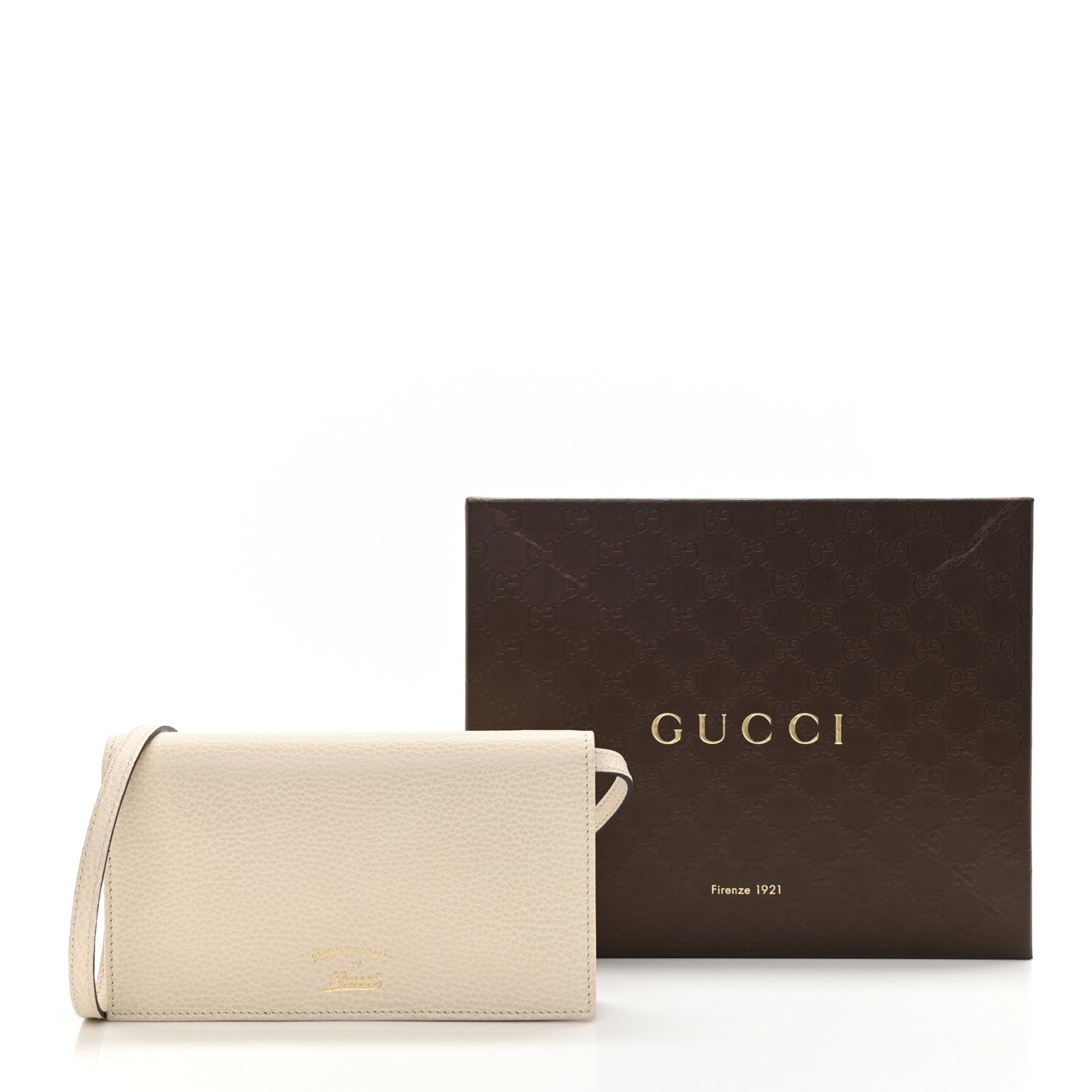 Gucci Dollar Calfskin Mini Swing Wallet Bag Mystic White 4 of 10