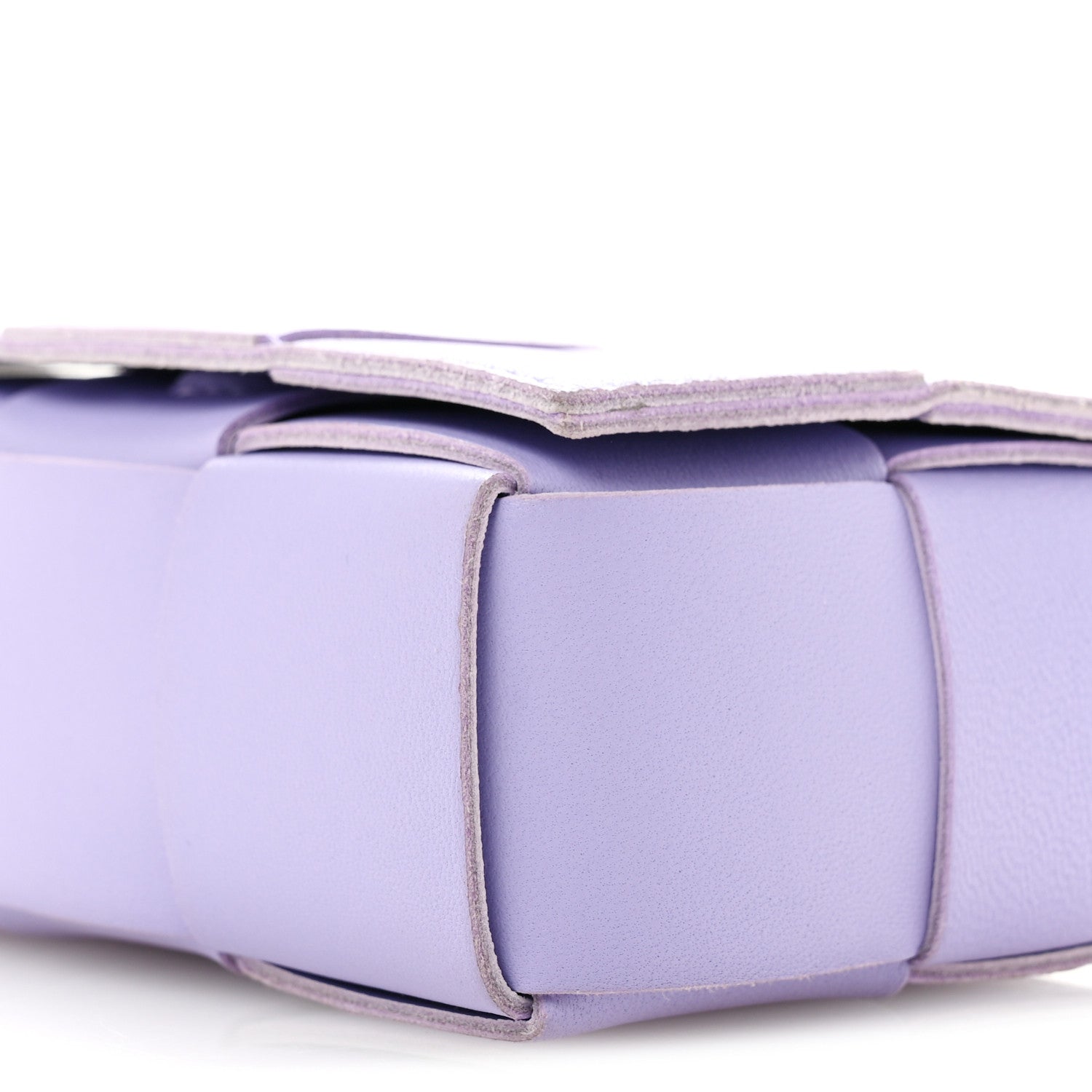 Bottega Veneta Lambskin Intreccio Candy Cassette Crossbody Bag Wisteria 9 of 11