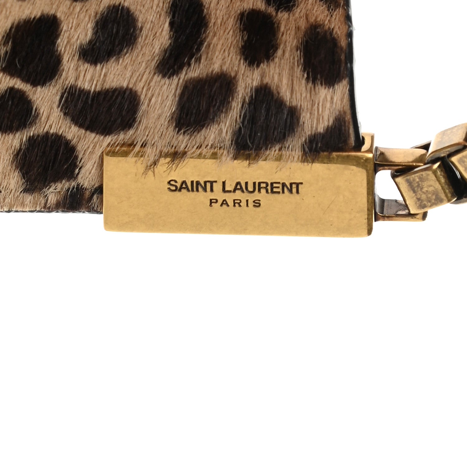 Saint Laurent Pony Effect Calfskin Giraffe Print Small Suzanne Hobo Natural 7 of 11