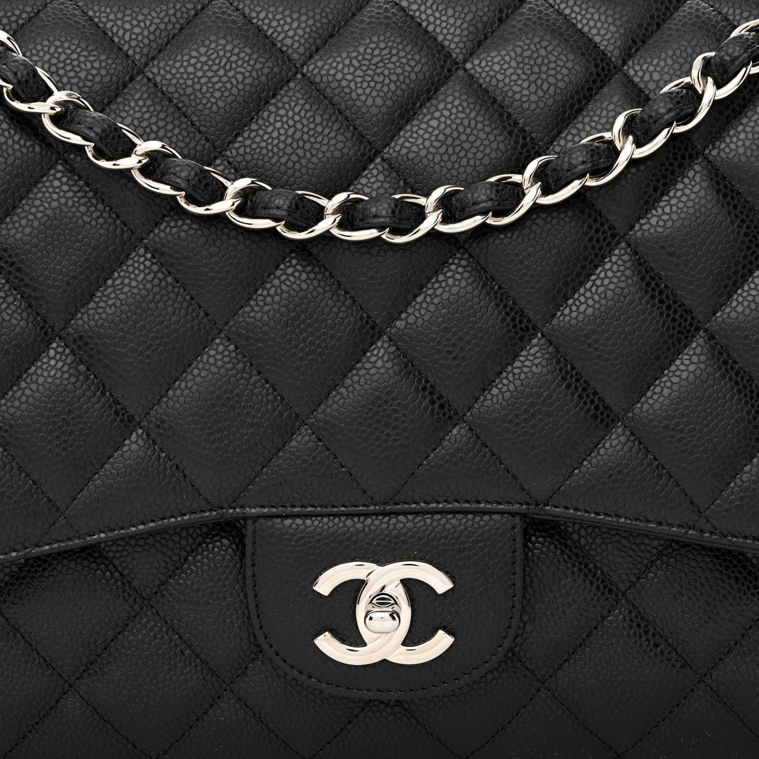 Chanel Caviar Quilted Maxi Single Flap Black 7 of 9