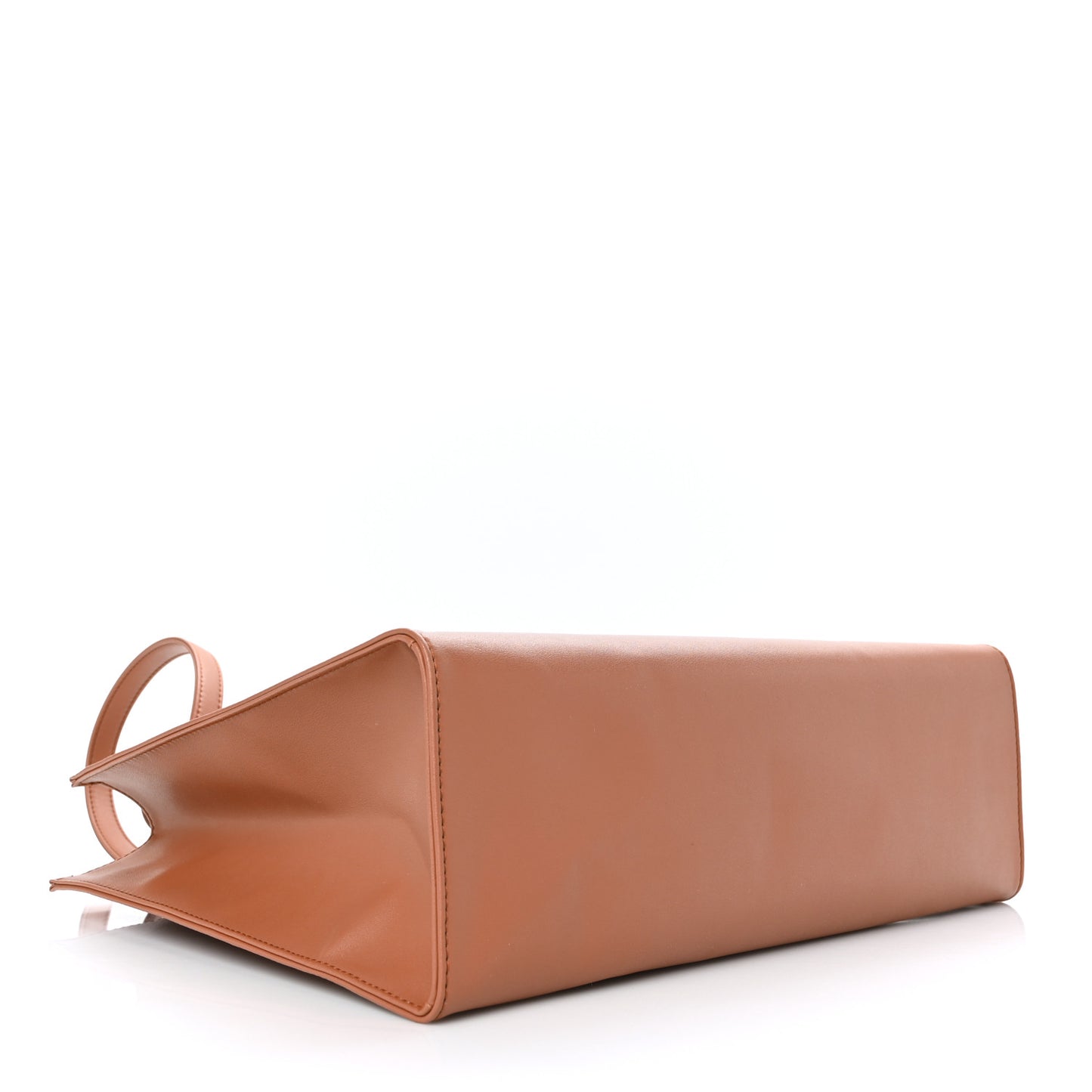 Vegan Leather Medium Shopping Bag Tan