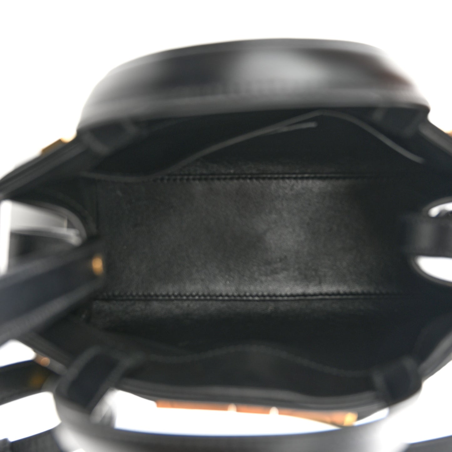 Smooth Calfskin Manhattan Nano Shopper Tote Black