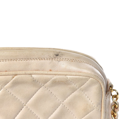 Chanel Lambskin Quilted Tassel Camera Case Pouch White 11 of 17