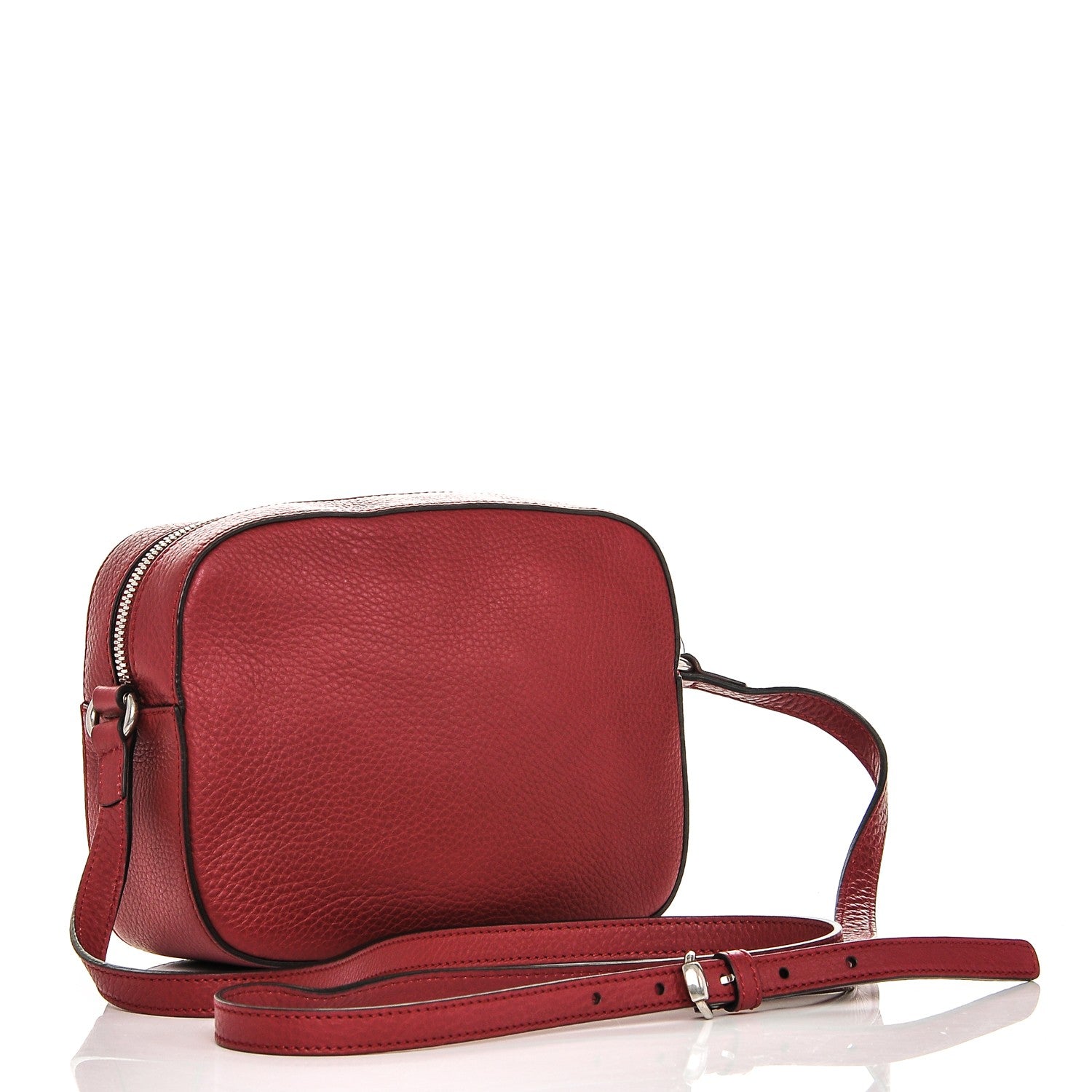 Gucci Pebbled Calfskin Studded Small Soho Disco Bag Soft Burgundy 3 of 6