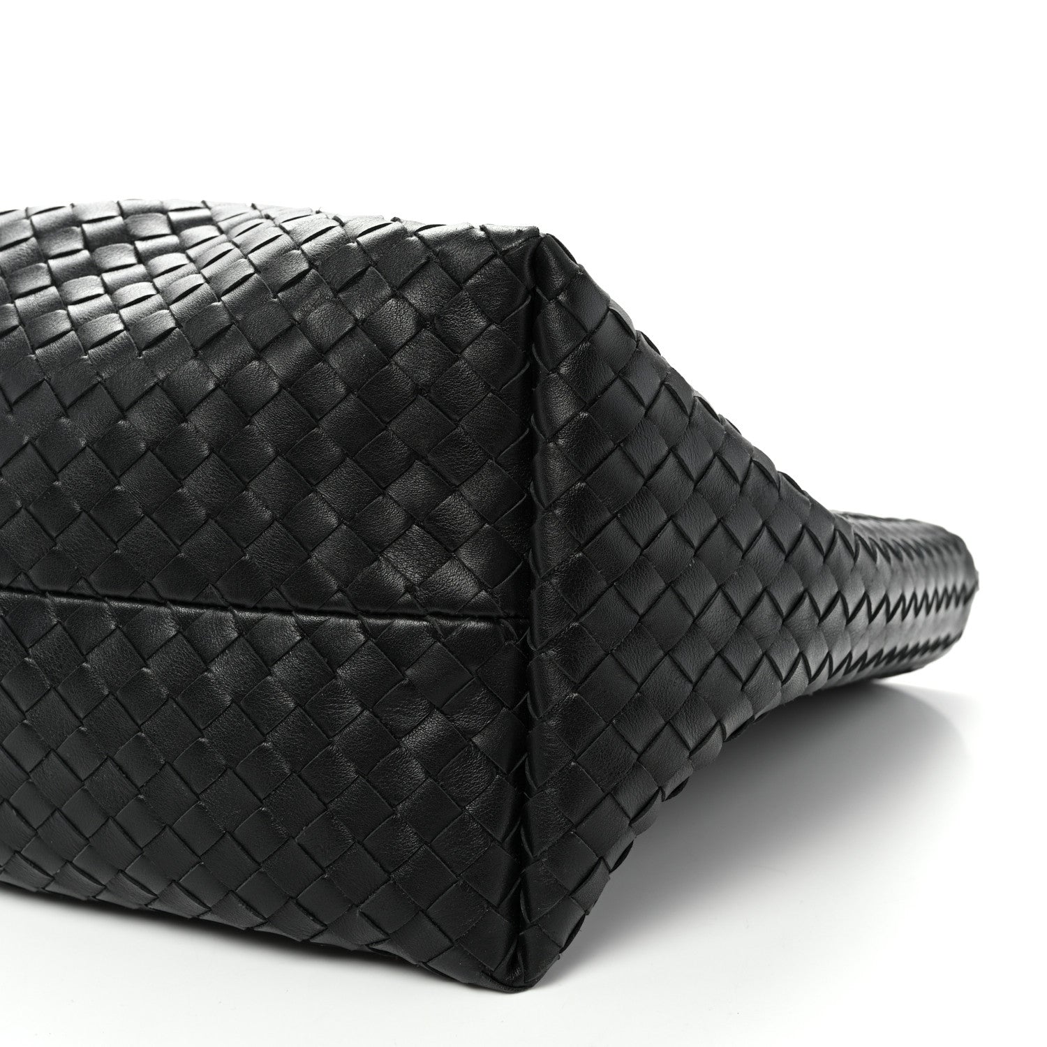 Bottega Veneta Calfskin Intrecciato Pinacoteca Reversible Tote Black Fondant 10 of 10
