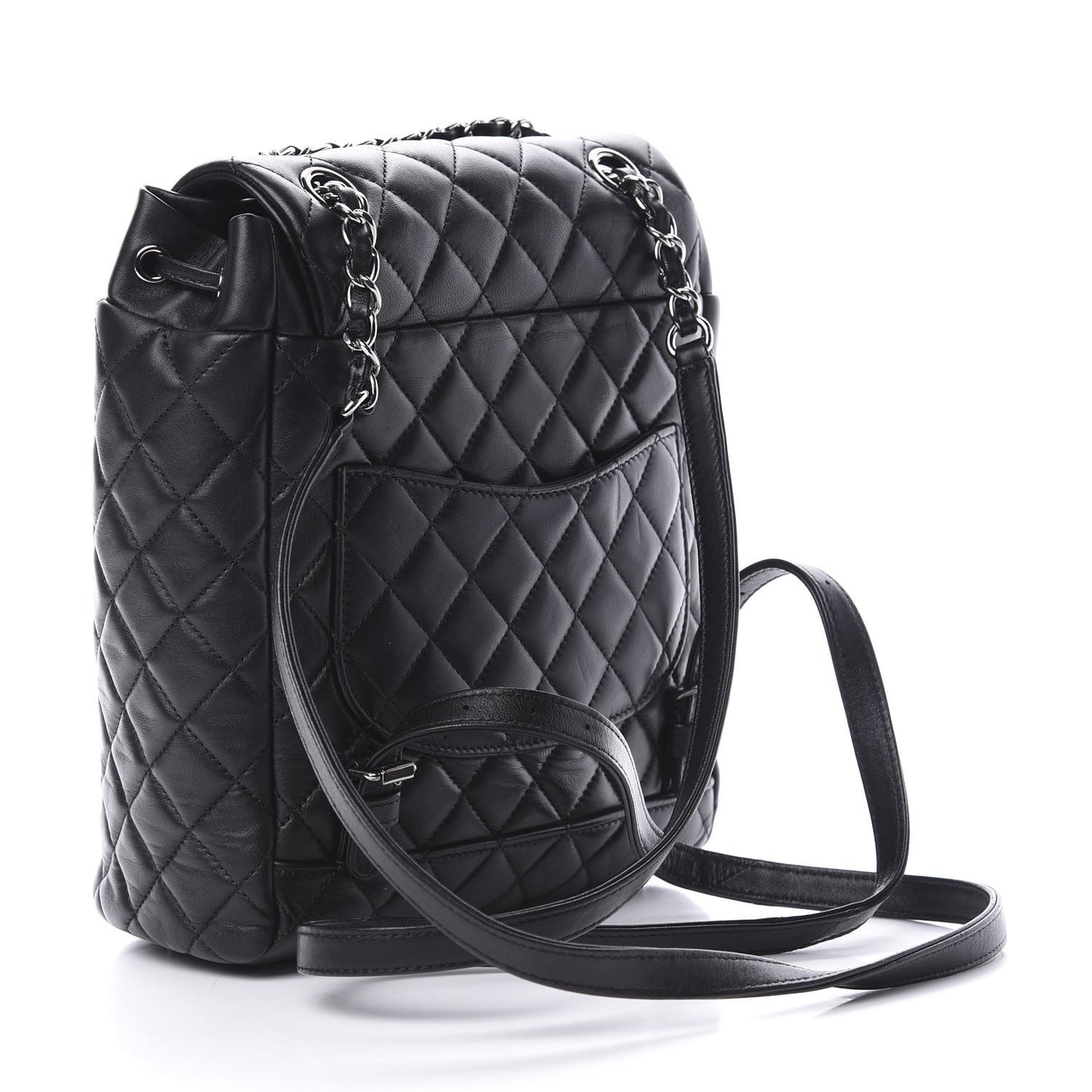 Lambskin Quilted Small Urban Spirit Backpack Black