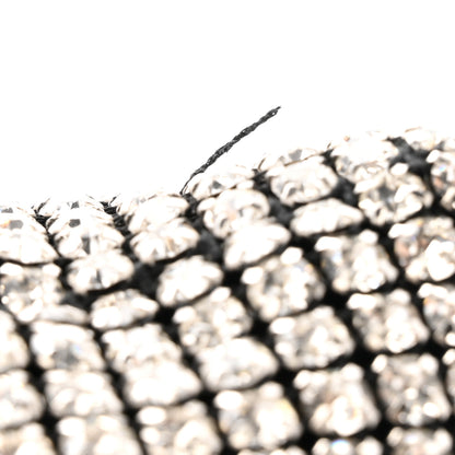 Alexander Wang Mesh Crystal Rhinestone Mini Heiress Pouch Black Silver 11 of 12