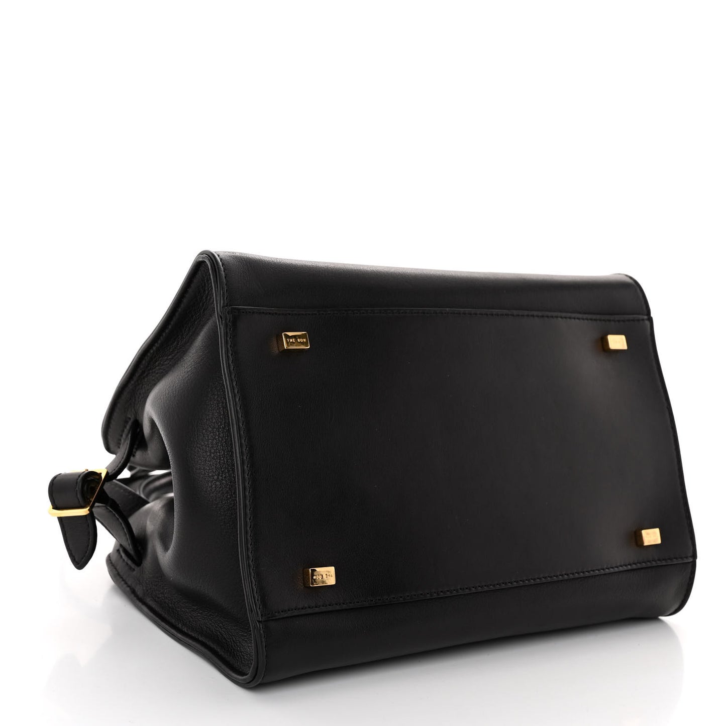 Polished Saddle Calfskin Soft Margaux 10 Bag Black