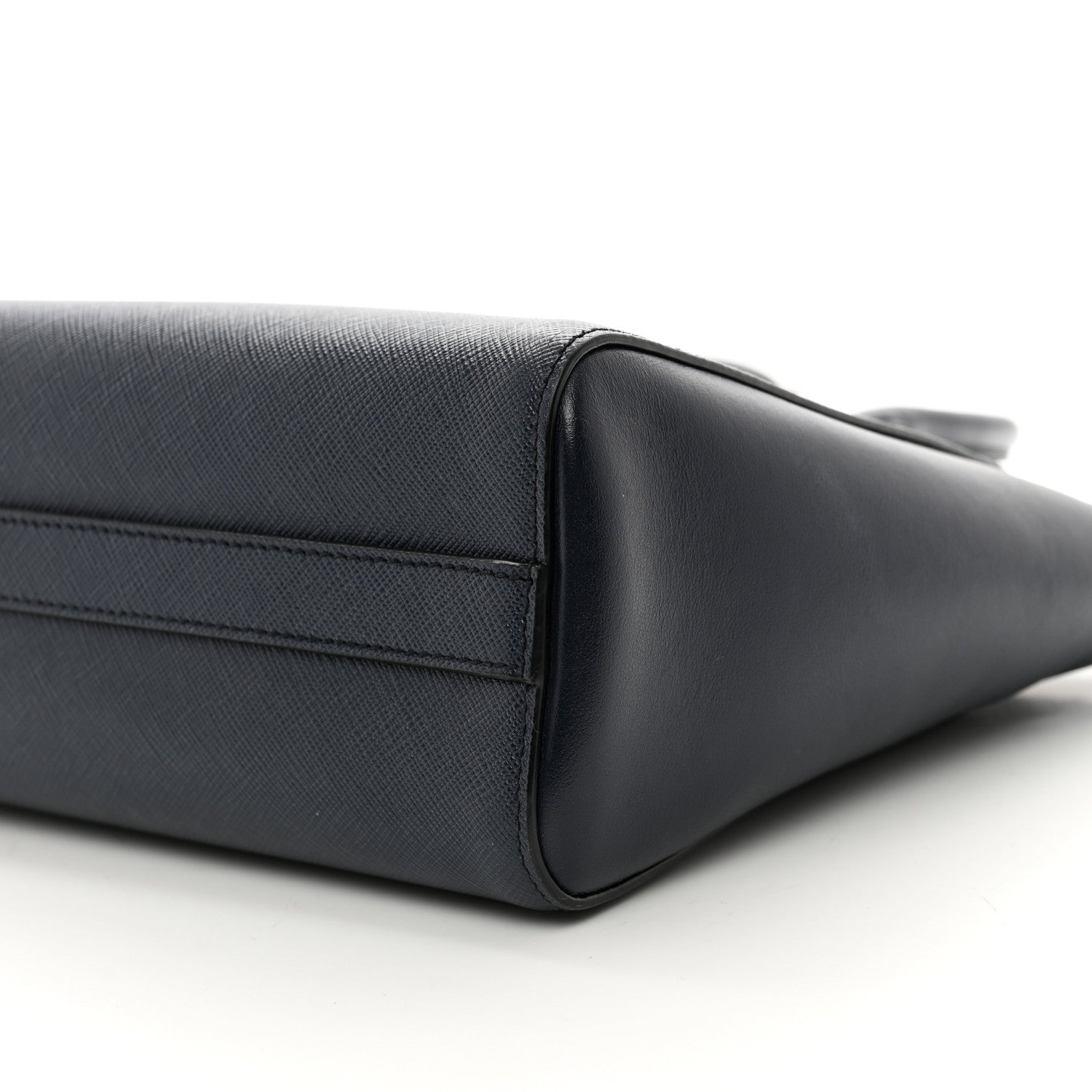 Prada Saffiano Soft Calfskin Small Zippered Tote Baltico 9 of 9