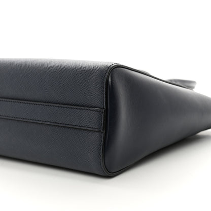 Prada Saffiano Soft Calfskin Small Zippered Tote Baltico 9 of 9