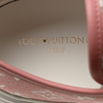 Louis Vuitton Denim Monogram Squad Sneakers 41 Pink 7 of 9
