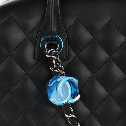 Chanel Calfskin Quilted Feather Weight Bowling Bag Black 6 of 9