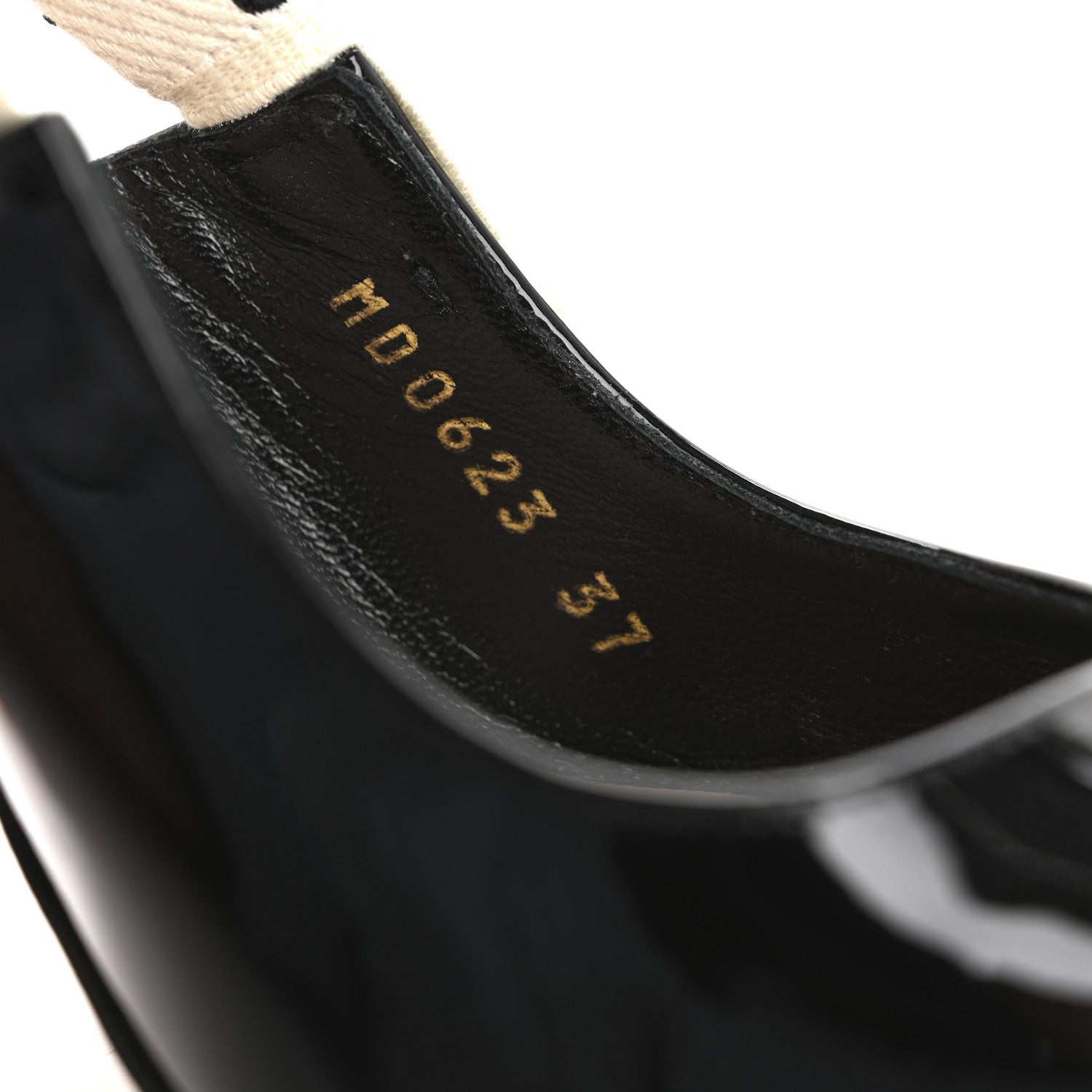 Christian Dior Patent Ribbon J'Adior Slingback 100mm Pumps 37 Black 9 of 11