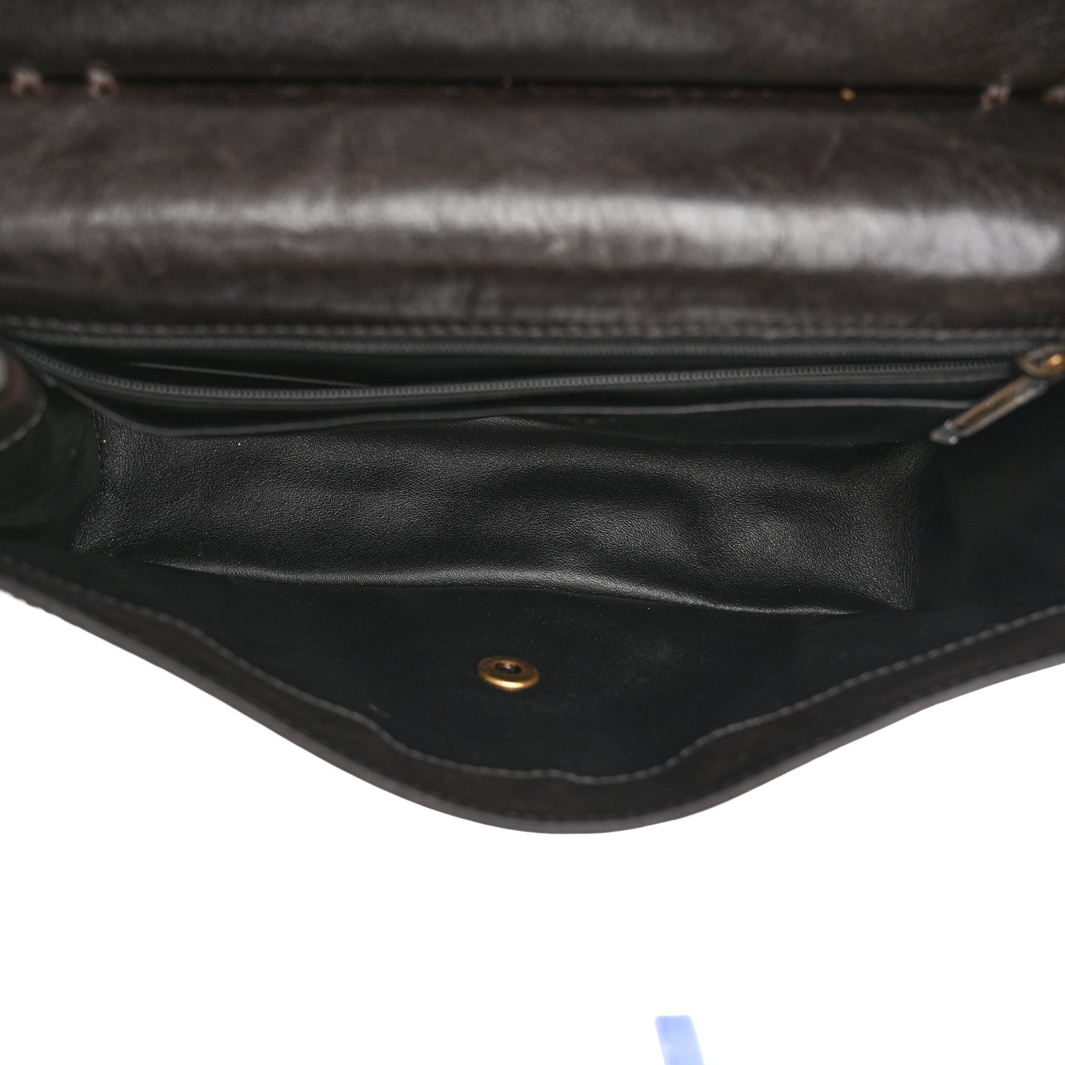 Chanel Calfskin Stitched Large Vintage Flap Dark Brown 5 of 13
