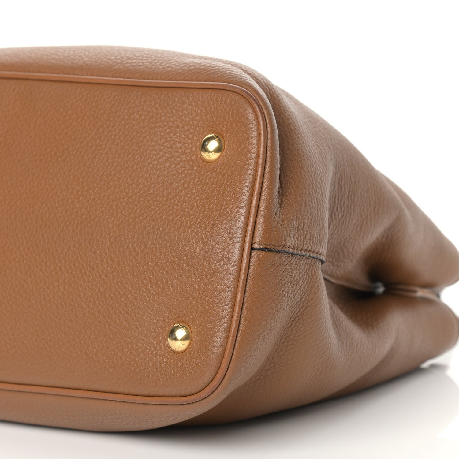 Prada Vitello Phenix Top Handle Bag Cannella 10 of 15