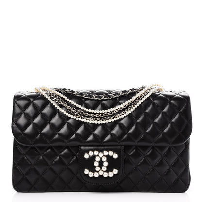 Chanel Lambskin Medium Westminster Pearl Flap Black 1 of 8