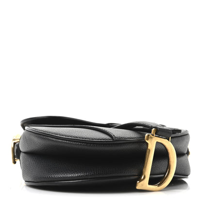Christian Dior Grained Calfskin Mini Saddle Bag Black 4 of 10