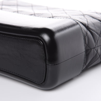 Chanel Aged Calfskin Quilted Medium Gabrielle Hobo Black 9 of 10