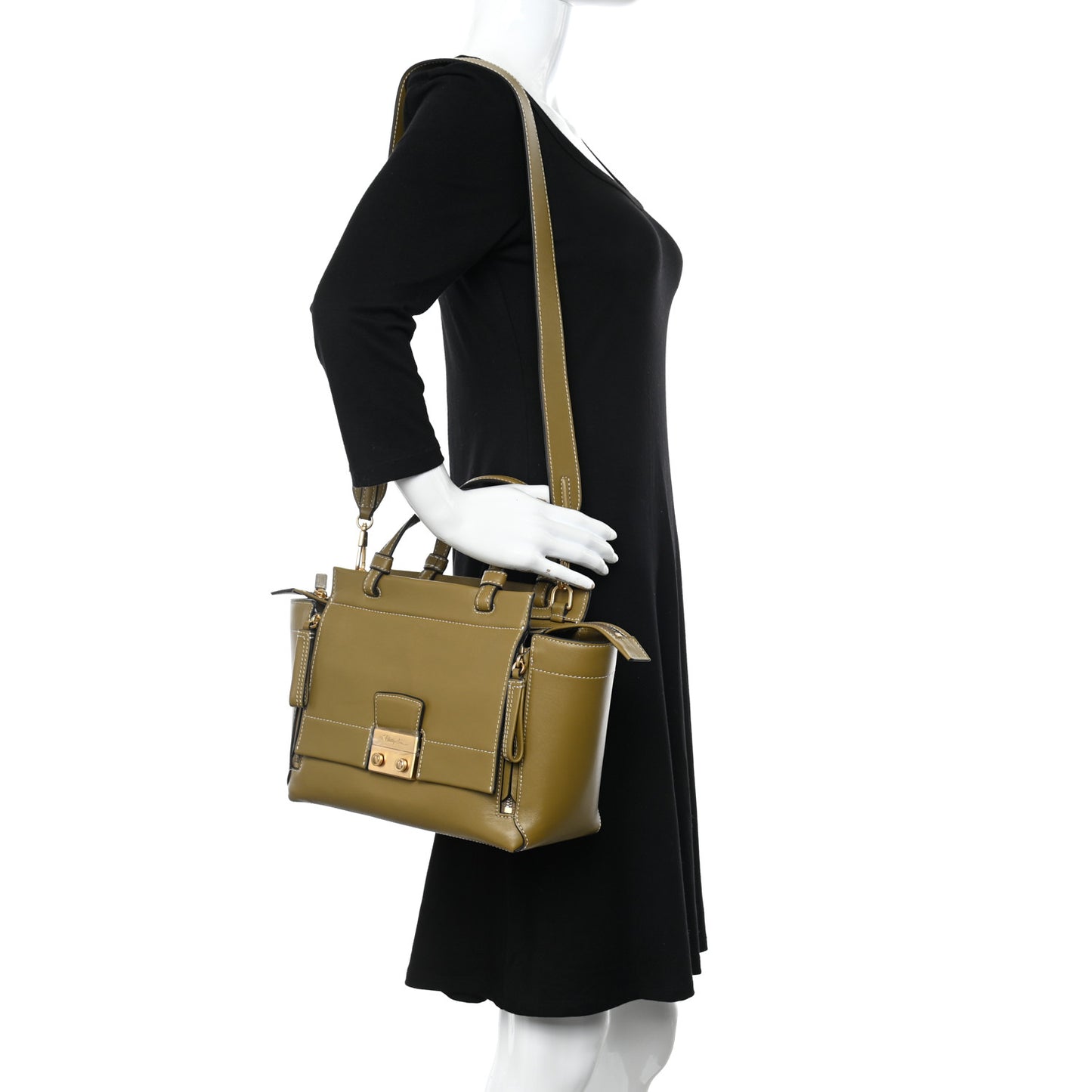 Calfskin Pashli Soft Shoulder Bag Toffee