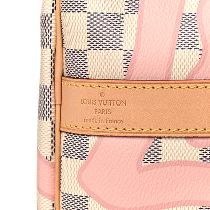 Louis Vuitton Damier Azur Tahitienne Keepall Bandouliere 50 Rose Ballerine 6 of 14