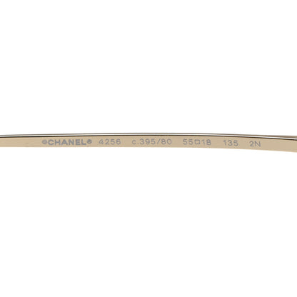 Chanel Metal Sunglasses 4256 Gold Blue 5 of 8
