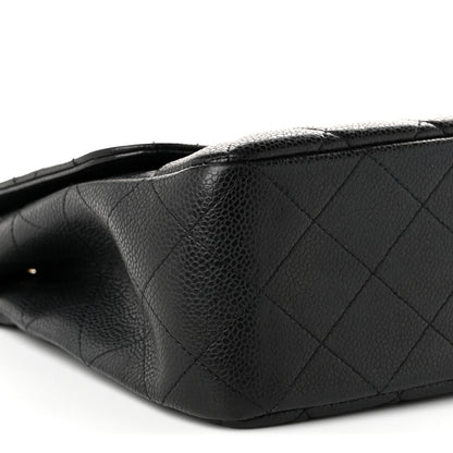 Chanel Caviar Quilted Jumbo Single Flap Black 9 of 10