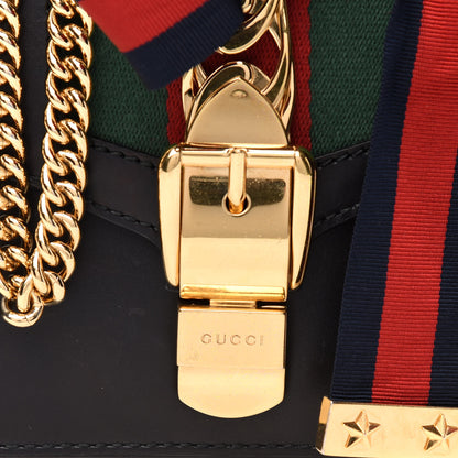 Gucci Calfskin Mini Sylvie Chain Shoulder Bag Black 13 of 14