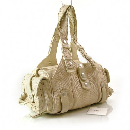 Chloe Python Silverado Shoulder Bag Hobo Ivory 3 of 10