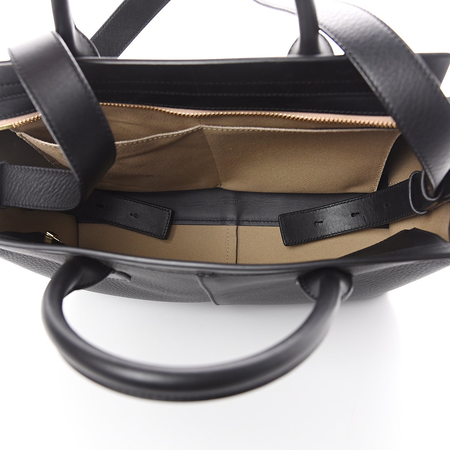 Grained Calfskin Small Cate Satchel Black