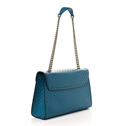 Gucci Soft Microguccissima Medium Emily Chain Shoulder Bag Deep Cobalt 3 of 9