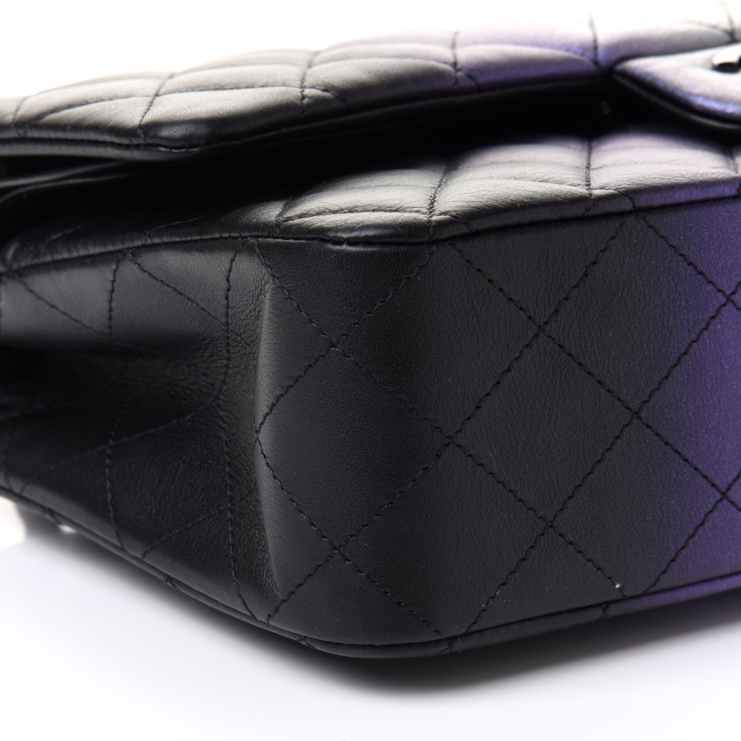 Chanel Calfskin Quilted Ombre Medium Double Flap Black 9 of 10