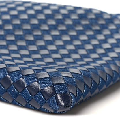 Bottega Veneta Denim Nappa Intrecciato Large Hop Abyss Indigo 9 of 9