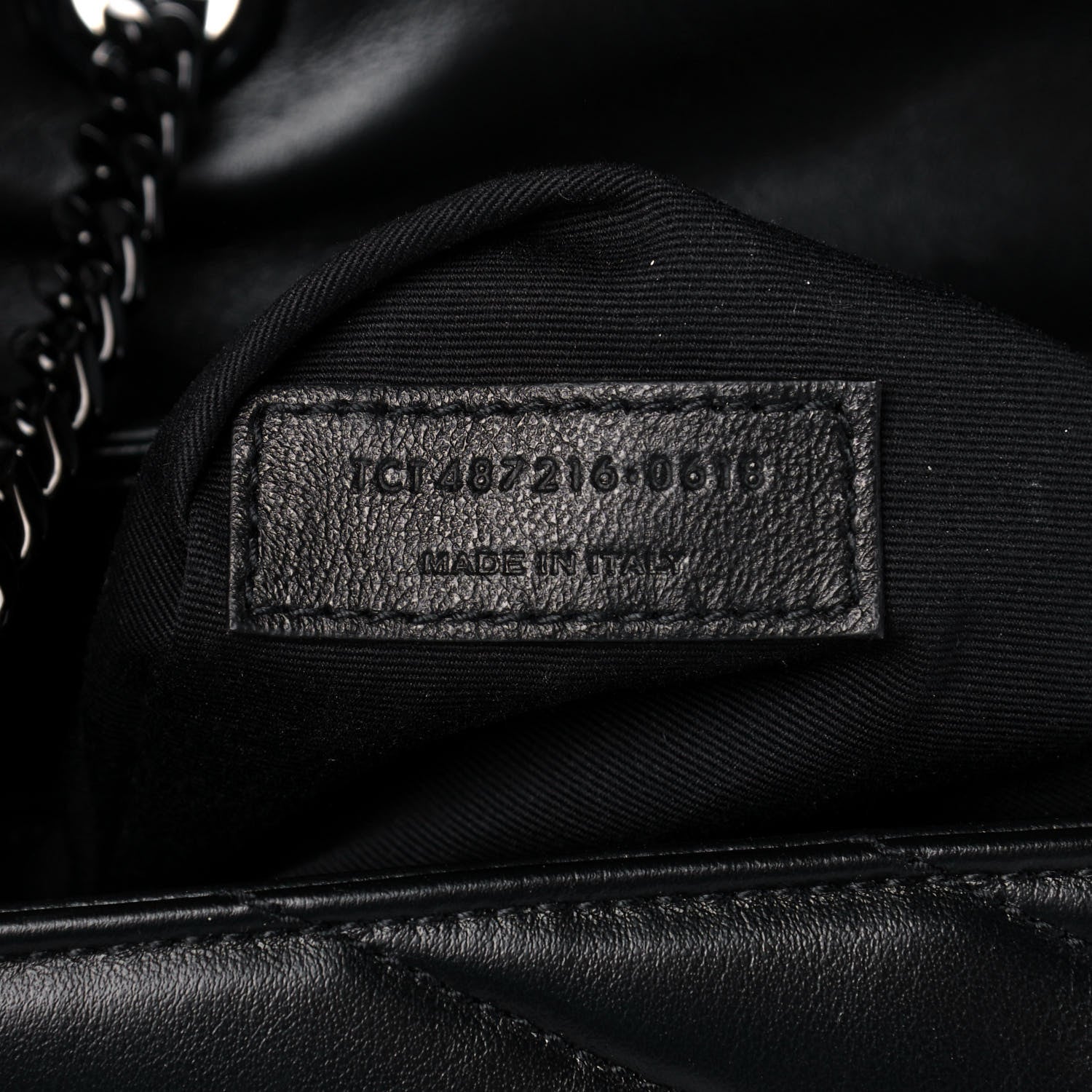 Saint Laurent Calfskin Y Quilted Monogram Medium Loulou Chain Satchel Black 7 of 13