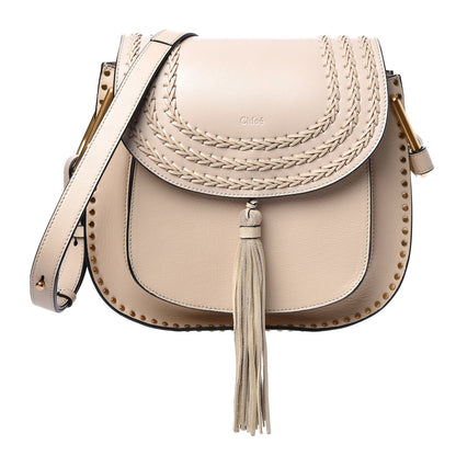 Chloe Calfskin Braided Medium Hudson Shoulder Bag Abstract White 1 of 8