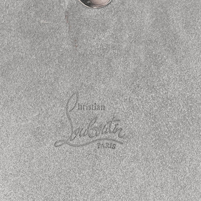 Christian Louboutin Metallic Laminato Lizard Embossed Spikes Paloma Clutch Silver 6 of 9