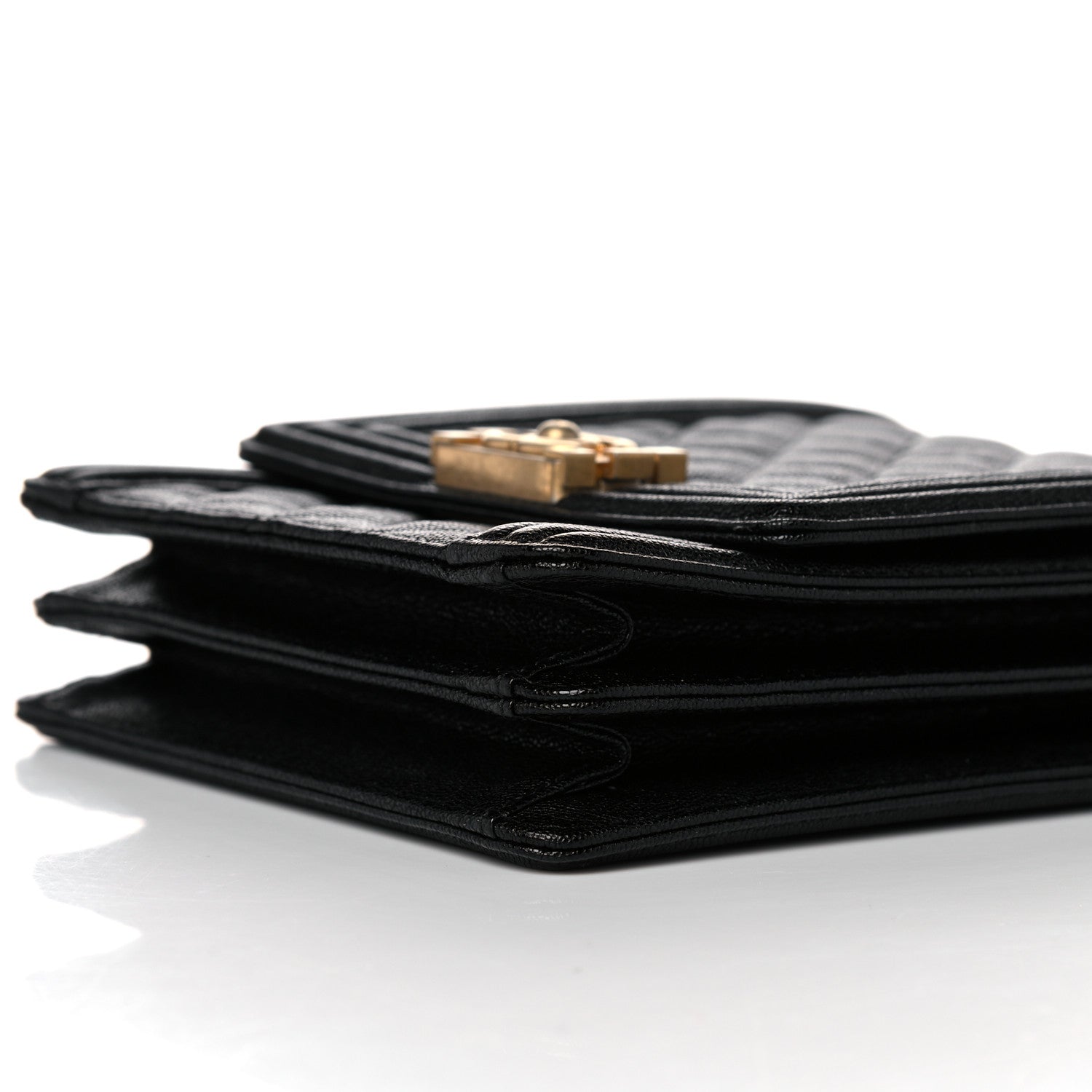 Chanel Caviar Quilted North South Boy Flap Black 9 of 10